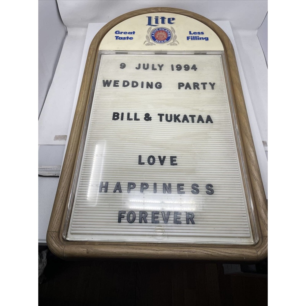 Miller Lite 1984 marquee sign unique wedding dislplay vintage letters removable